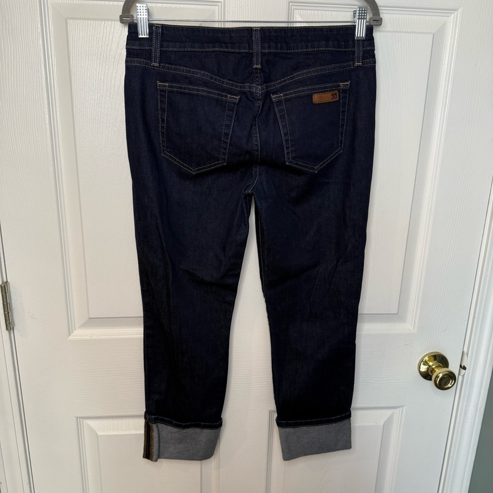 Joes Jeans Womens Ankle Crop Cuffed Dark Wash Denim Jeans Size 29 GUC - Picture 5 of 7
